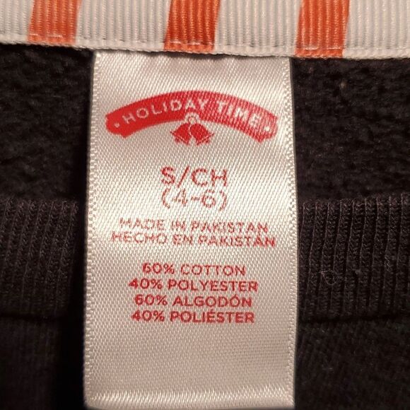 Holiday Time black Santa crewneck sweatshirt - Picture 3 of 4